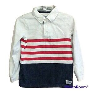 2T Long Sleeved Striped OshKosh Polo Shirt